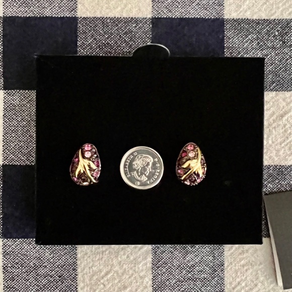 NWT Vintage Joan Rivers Midnight Garden Earrings - Picture 6 of 8